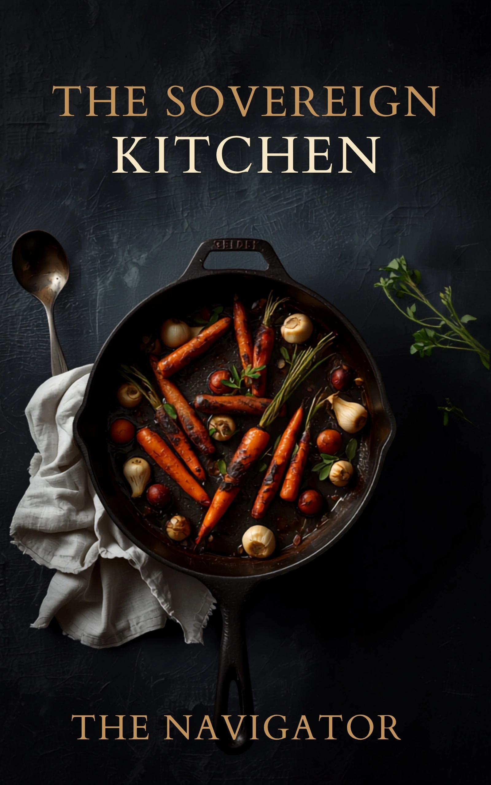 The Sovereign Kitchen™: Plant-Forward Nutritional Infrastructure for Nervous System Recovery, Kindle book cover by The Navigator