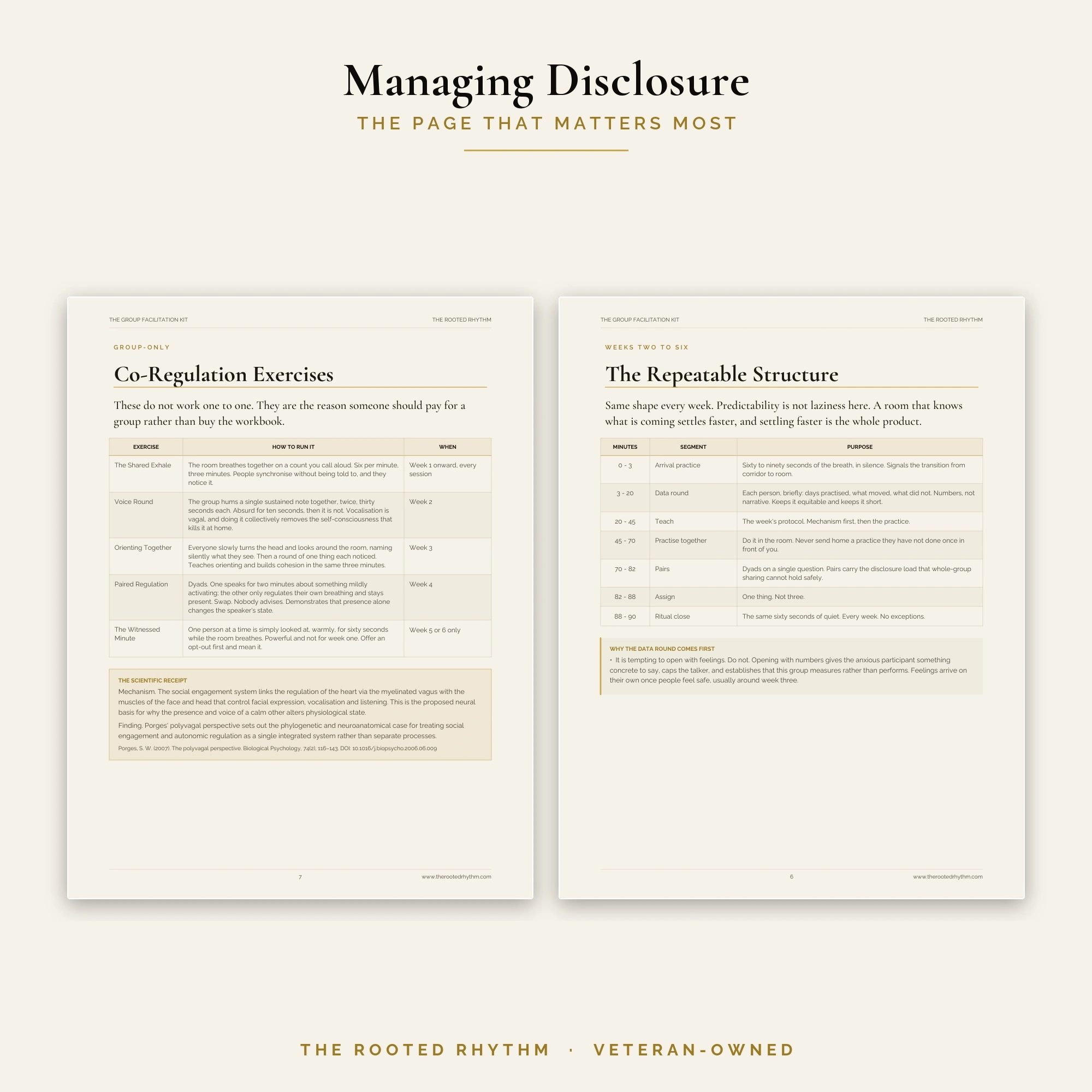 Close-up of a two page spread from The Group Facilitation Kit